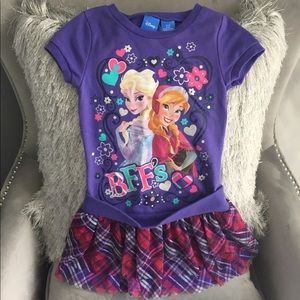 Girls Disney Frozen Anna & Elsa Shirtdress, 6/6X